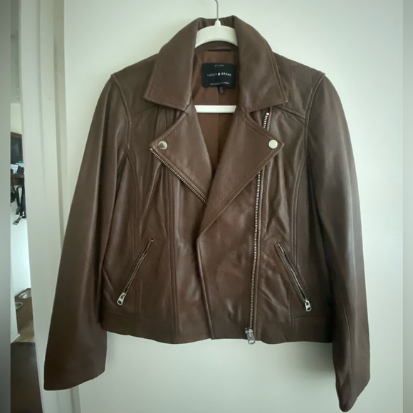Lucky Brown Leather Jacket - Picture 1 of 2
